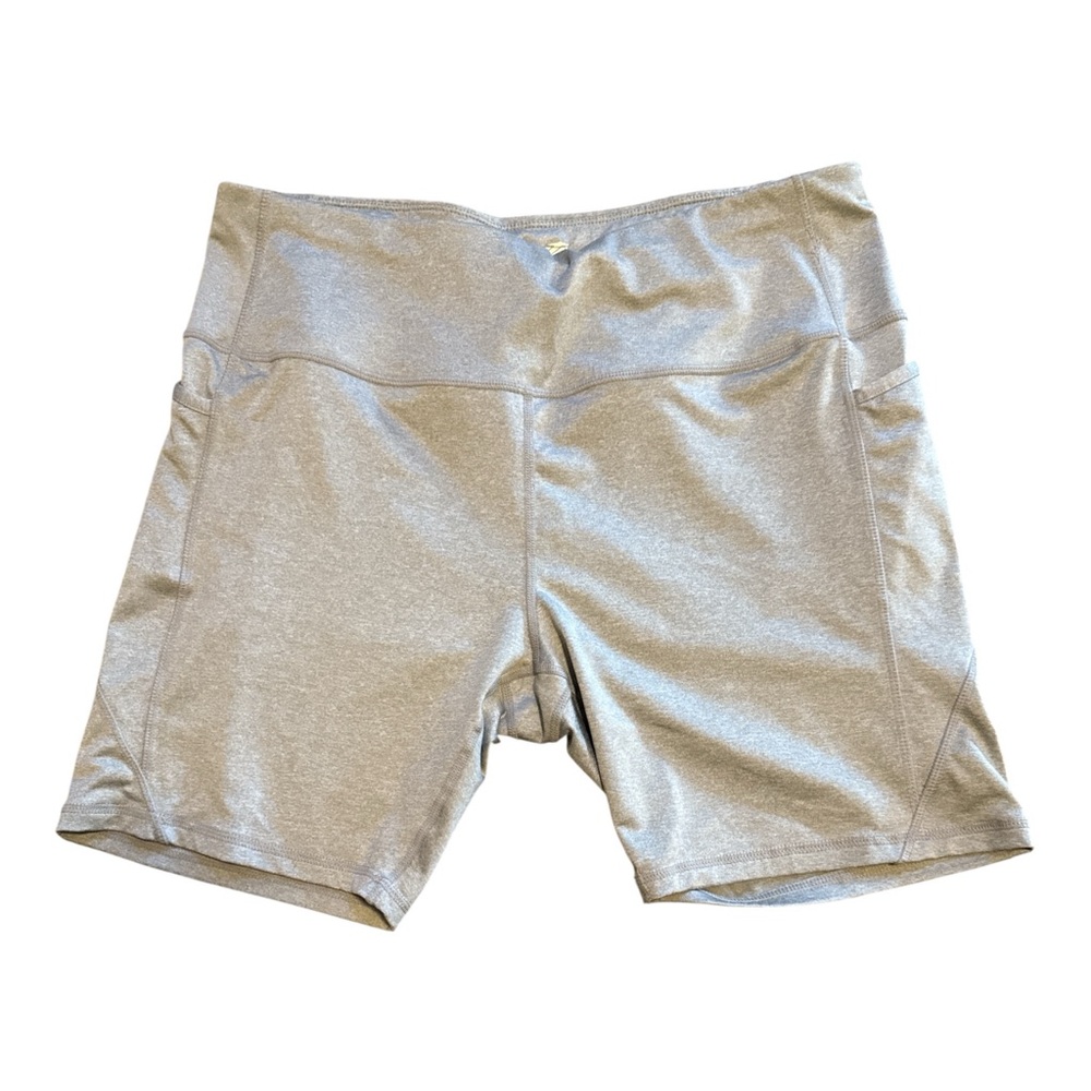 Avia Bike Shorts Women’s XL 16-18 Grey Pockets Stretch Gym Running Hiking